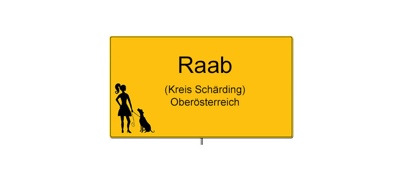 Ortsschild Raab in Österreich